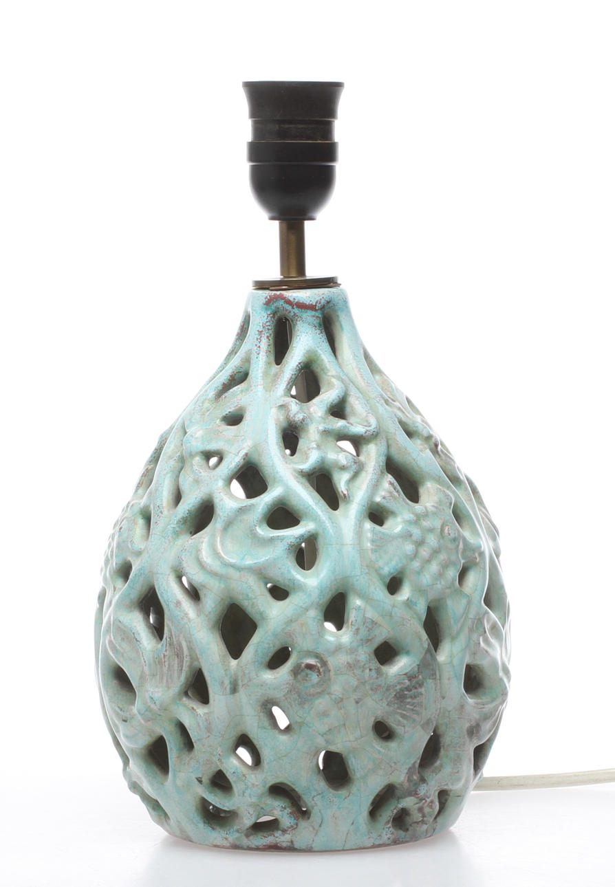 BORDSLAMPA, keramik, möjligen Danmark.