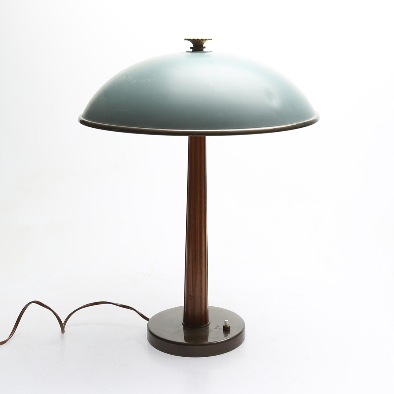 BORDSLAMPA, metall/trä, 1900-tal.