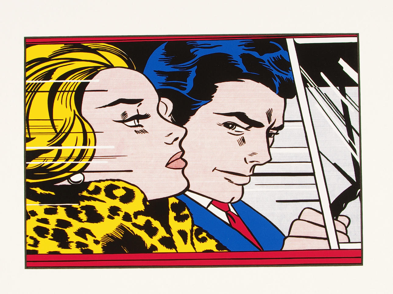 ROY LICHTENSTEIN. "In the car", flerfärgstryck i 1000 exemplar.