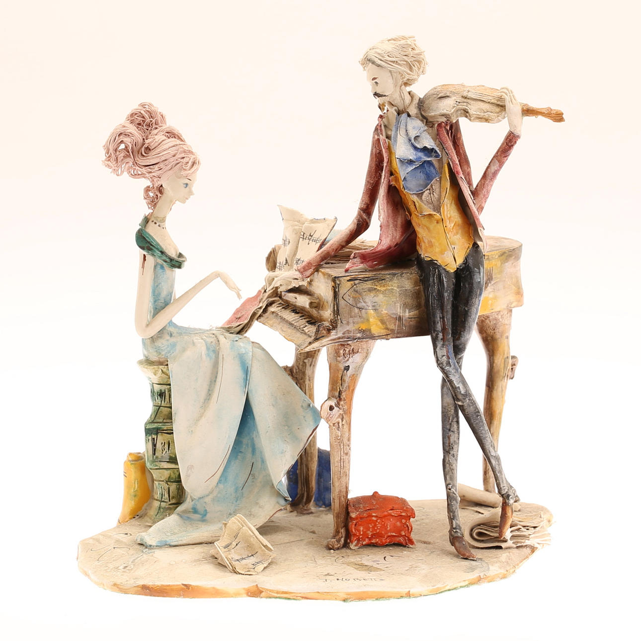 TINO MORETTO. Sculpture, ceramics, signed.