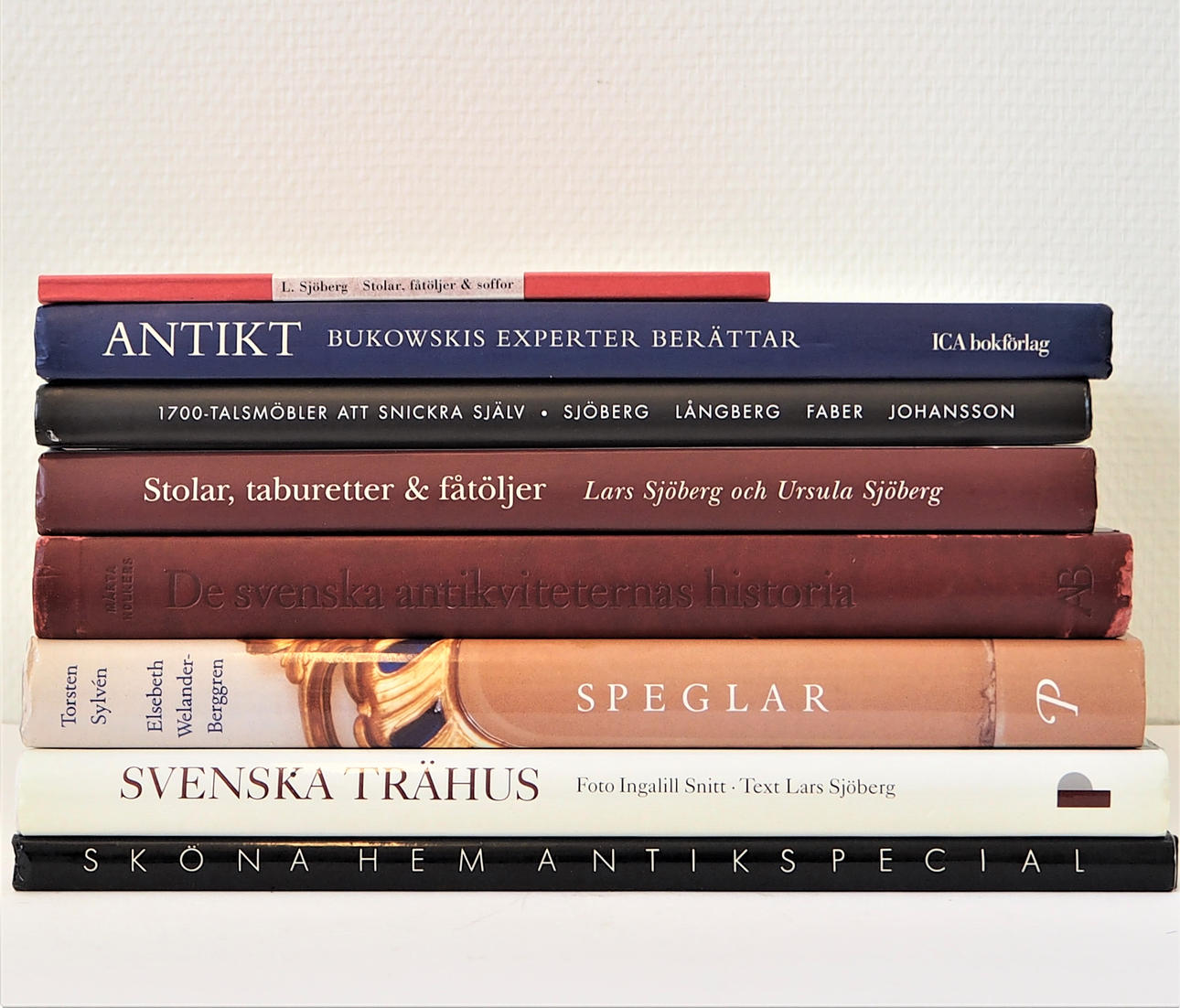 BØGER, 8 stk, antik og indretning.