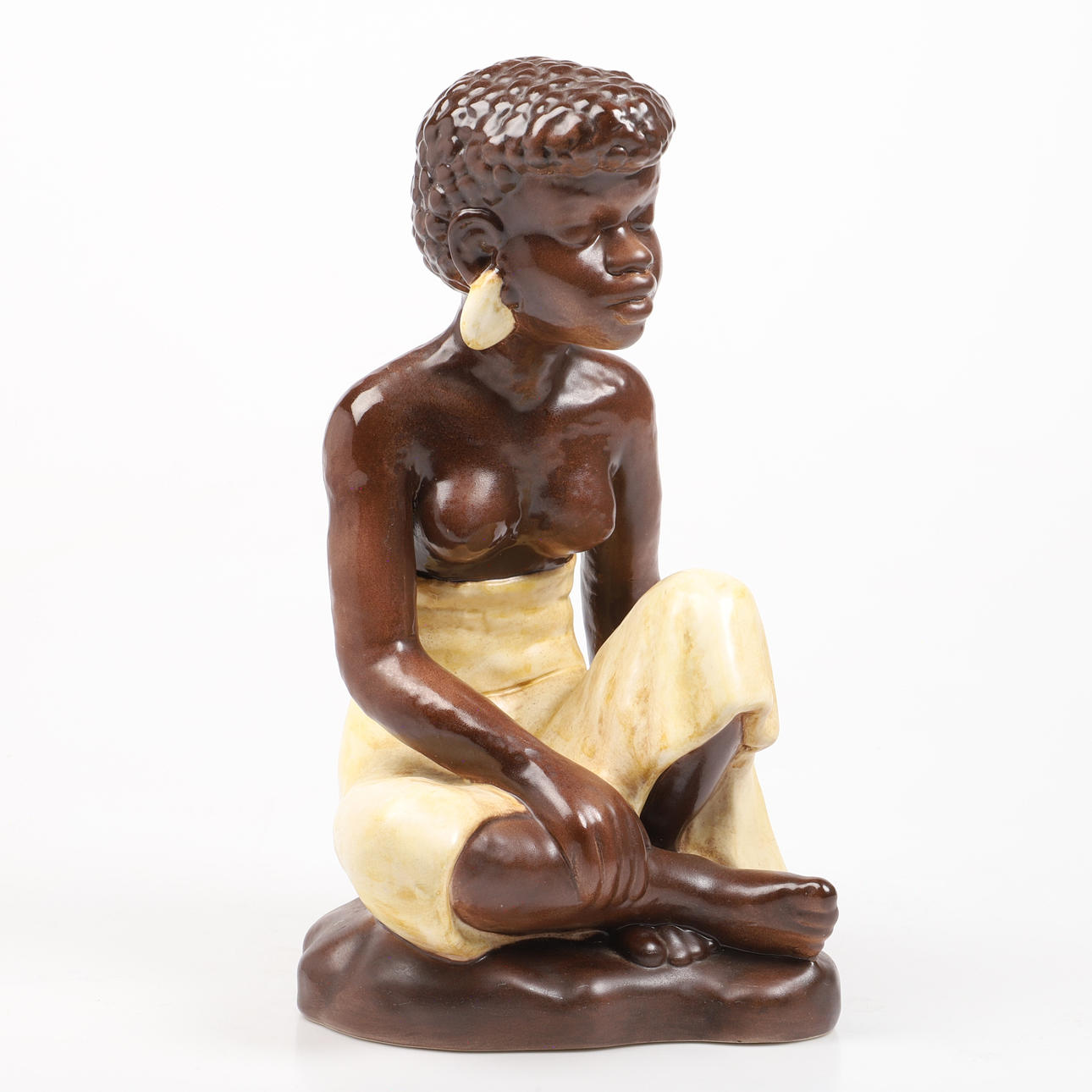 FIGUR, keramik, kvinde, Søholm, Danmark.