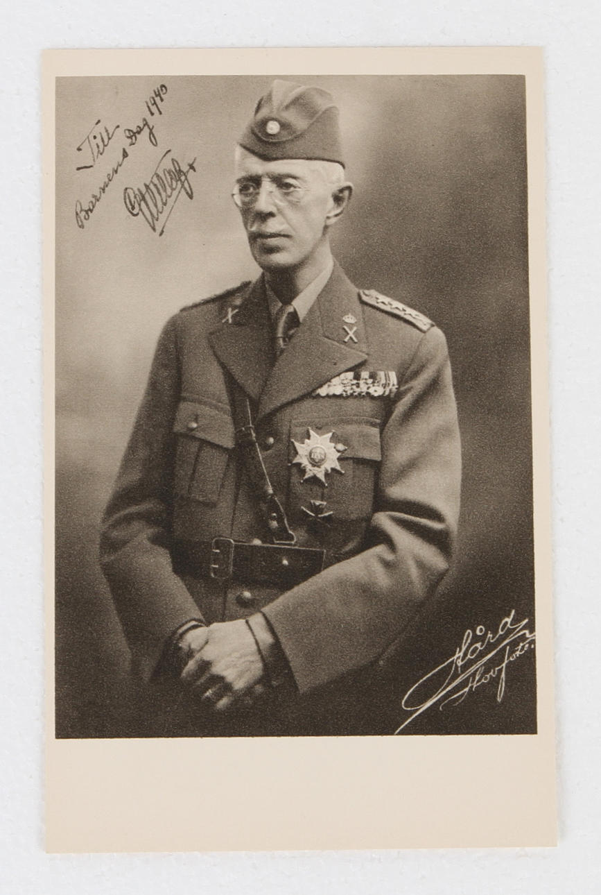 AUTOGRAF, Gustav V, "Till Barnens Dag 1940".