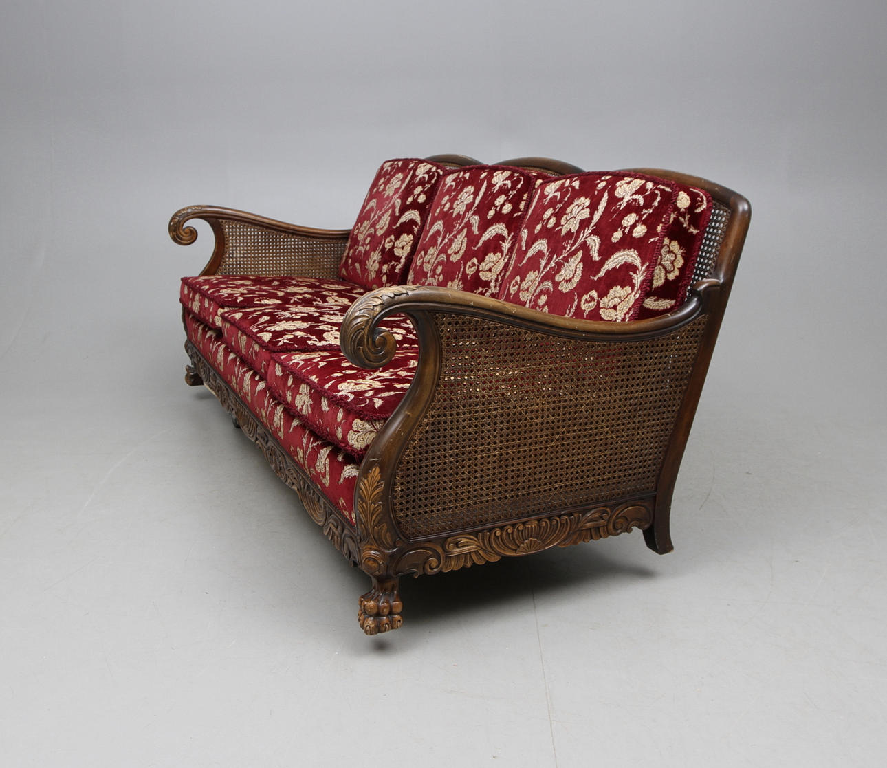 SOFFA 3-sits, Chippendale stil, 1930/40 tal.