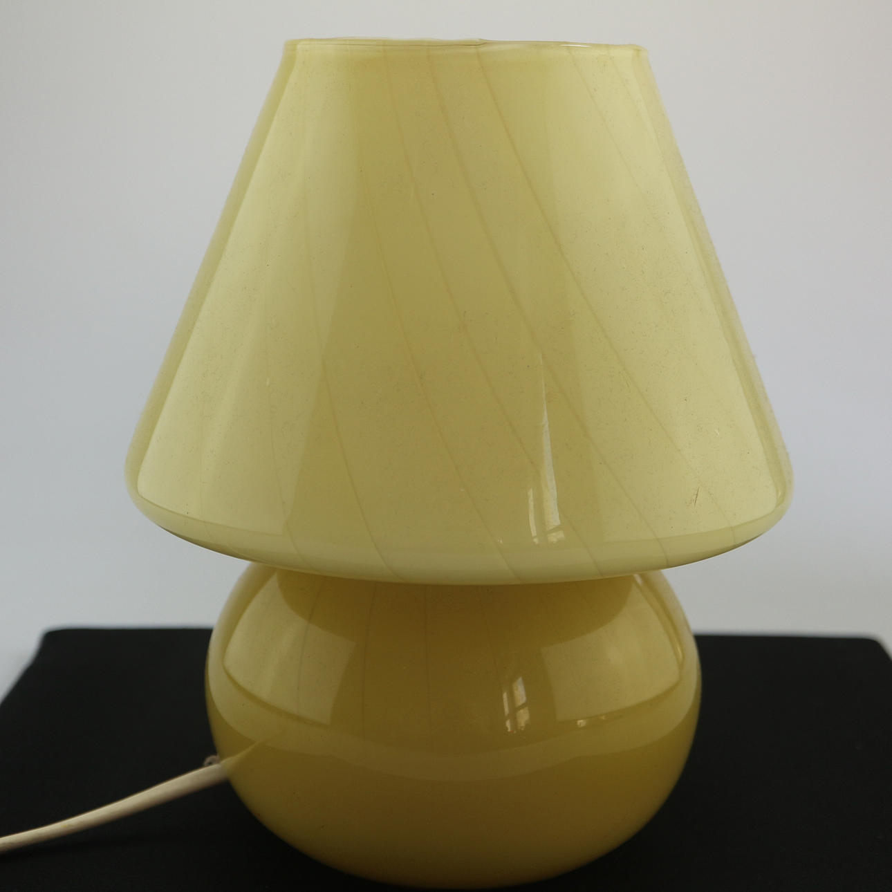 LÁMPARA DE MESA VENINI CRISTAL DE MURANO.