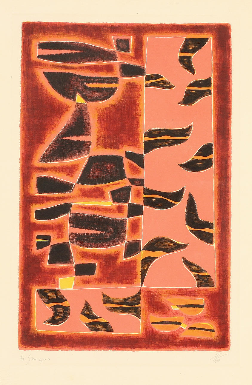 GUSTAVE SINGIER. Färglitografi. Signerad och nr 168/200.