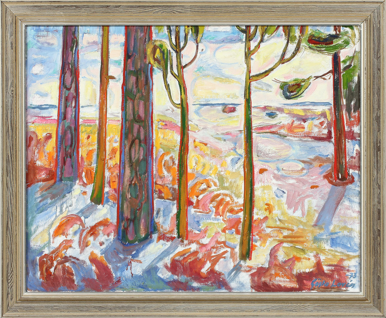 GÖSTA LOVÉN. Olja på duk, signerad-73.