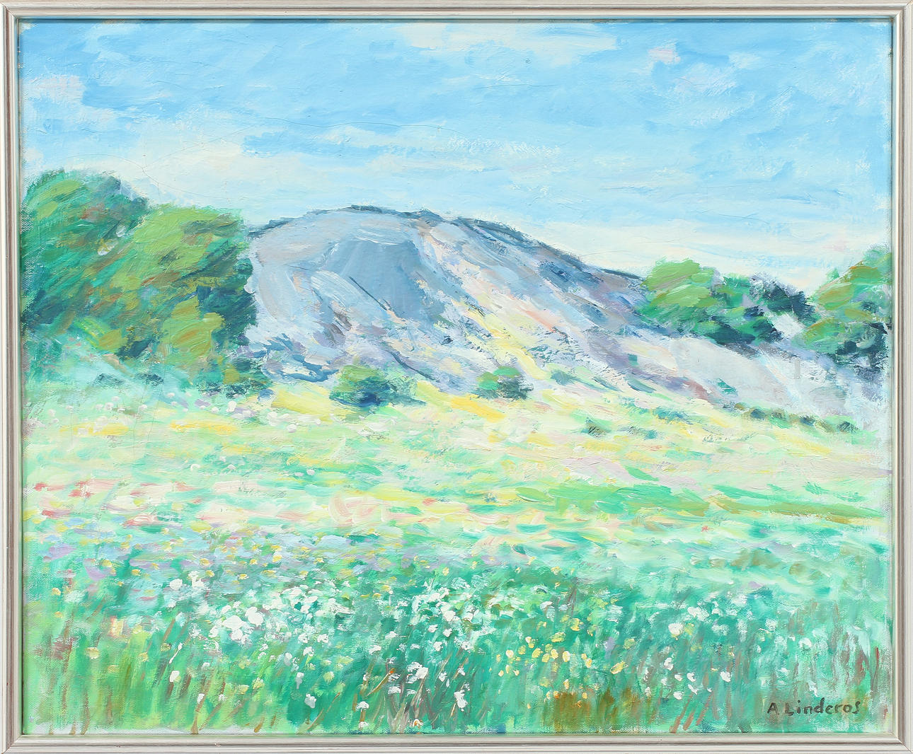 ANSHELM LINDEROS. Olja på duk, signerad.