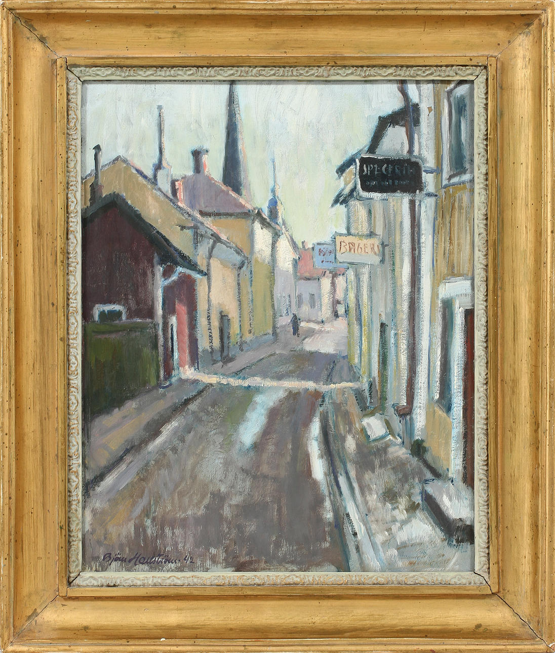 BJÖRN HALLSTRÖM. Olja på duk, signerad-42. Konst - Måleri - Auctionet