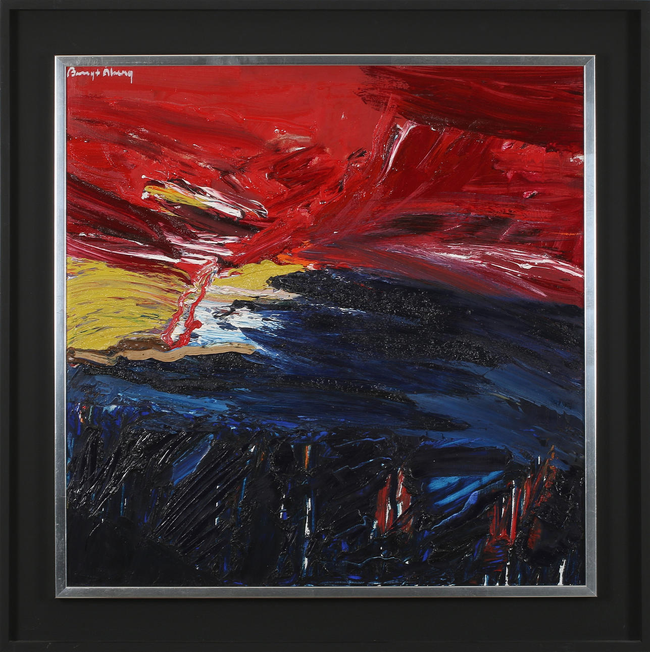 BENGT  ÅBERG. Composition, oil on canvas, signed.