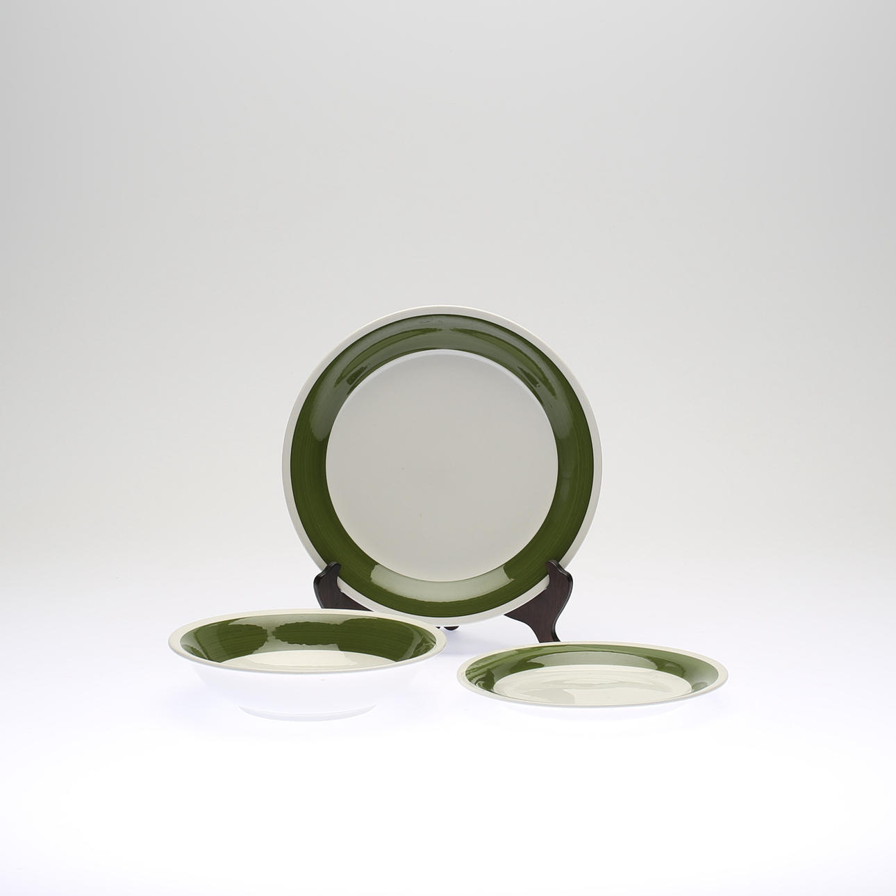 SERVISDELAR, 20 st, flintgods, "Sallad" samt "Agneta", Gefle.