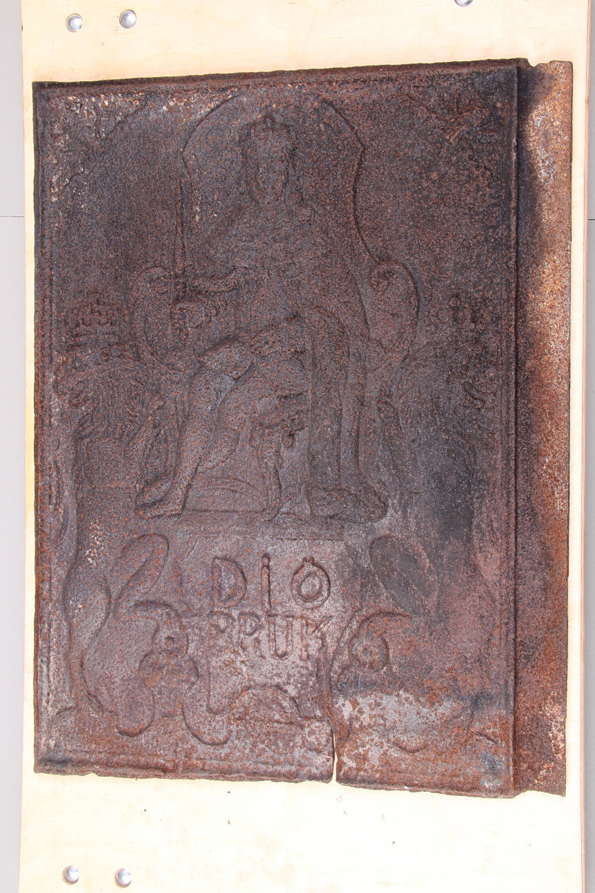 SÄTTUGNSPLATTA, gjutjärn, 1700-tal, DIÖ Bruk.