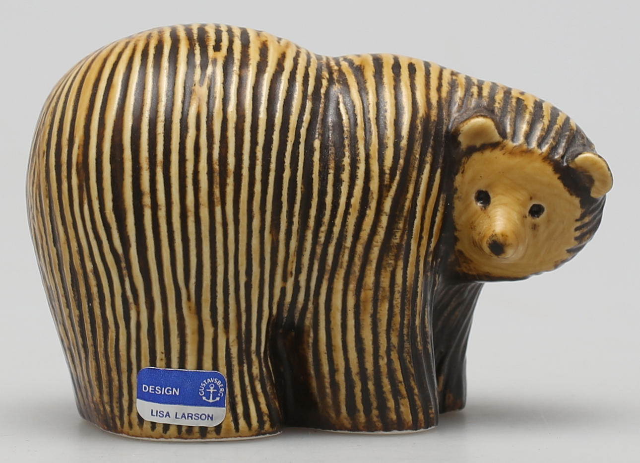 LISA LARSON. Björn. Stengods. Ur serien "Skansen". 1976. Signerad L Larson, Gustavsberg.