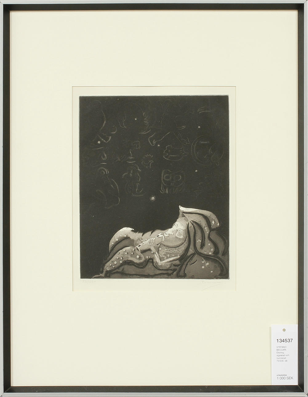 STEFANO BECCARI. Etsning, signerad och numrerad 73/230.