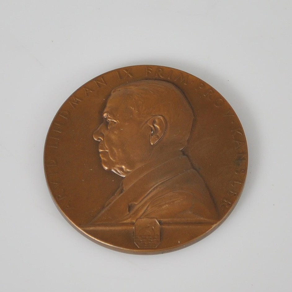 SWEDISH MASONIC MEDAL ARVID LINDMAN.