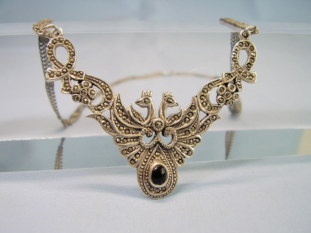 RUSSISCHER DOPPELADLER COLLIER SILBER.