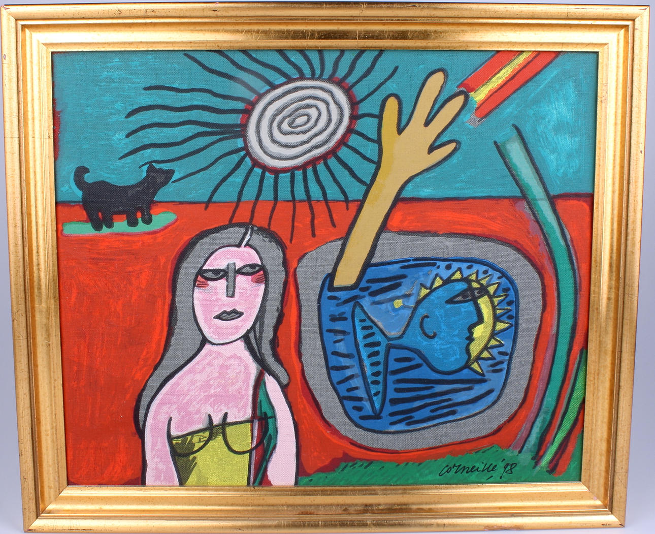 CORNEILLE. seriegrafi 52/85, signerad och daterad corneille -98.