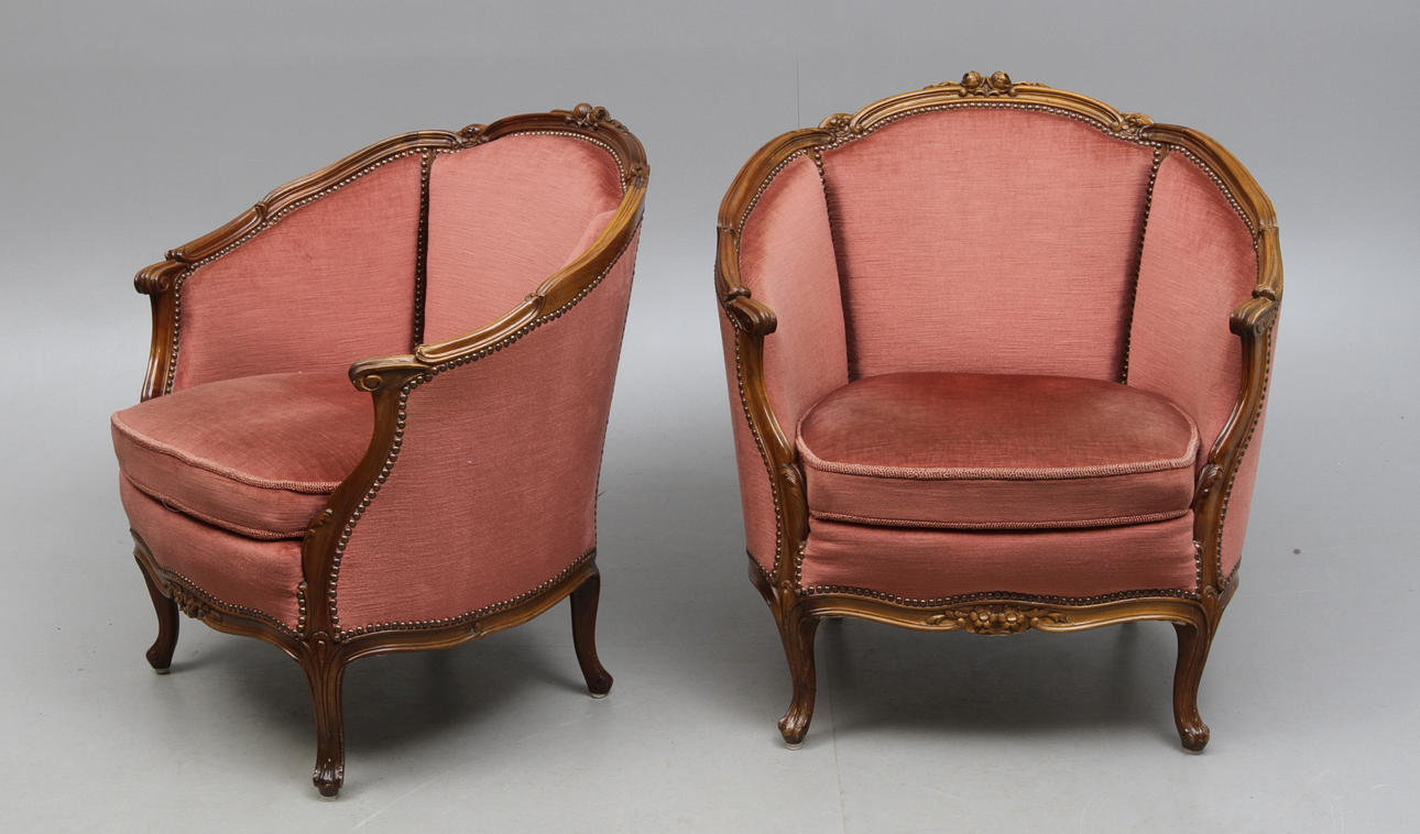 BERGERER, ett par, rokokostil, 1900-tal.