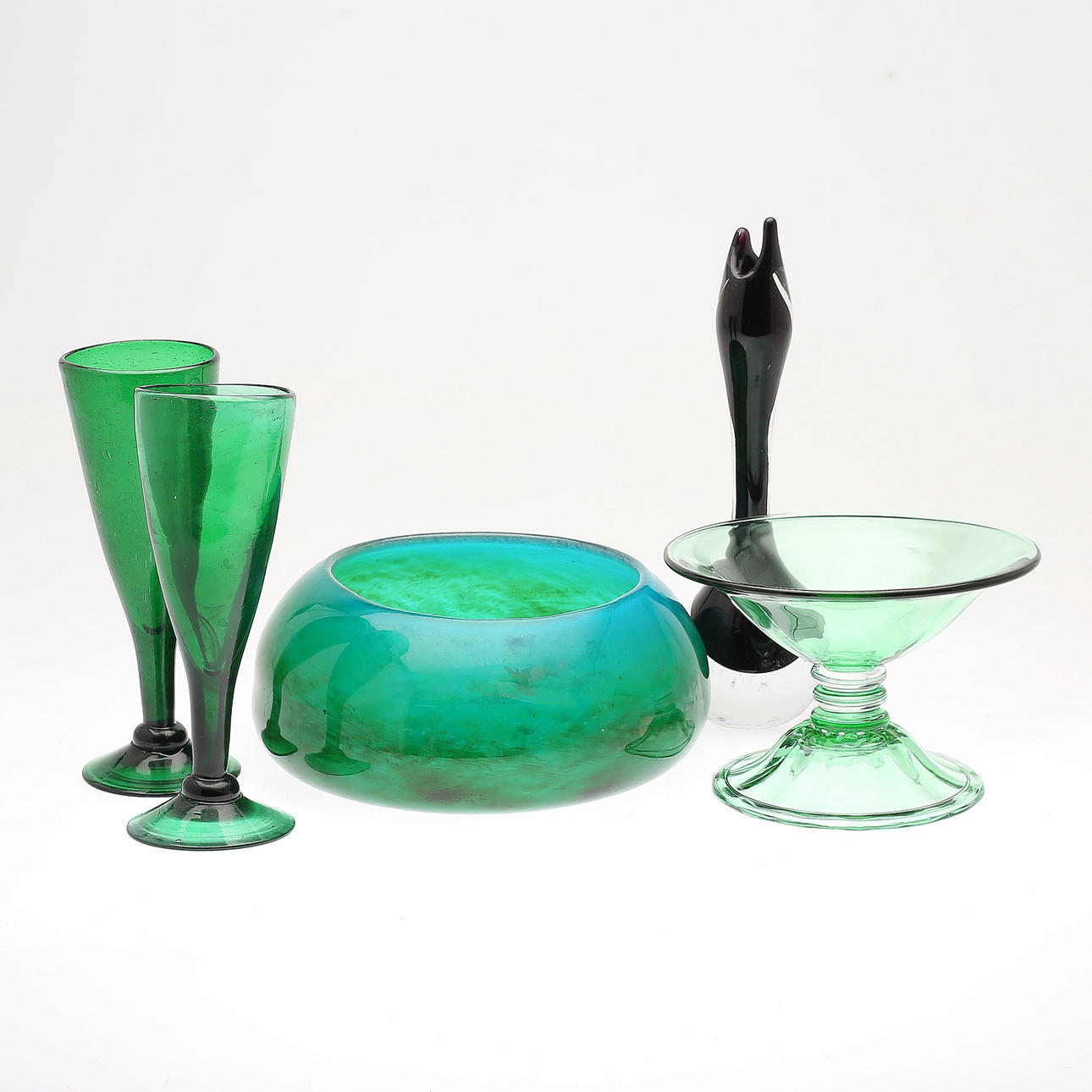 VASER, SKÅLAR, 5 st, glas, Anders Melhus m fl.