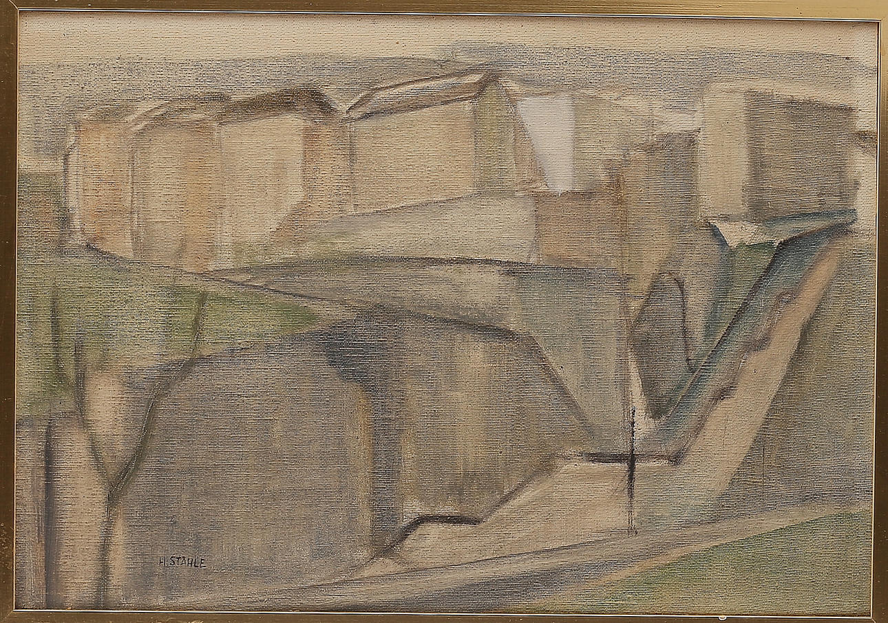HUGO STÅHLE. Öl auf Platte, signiert.
