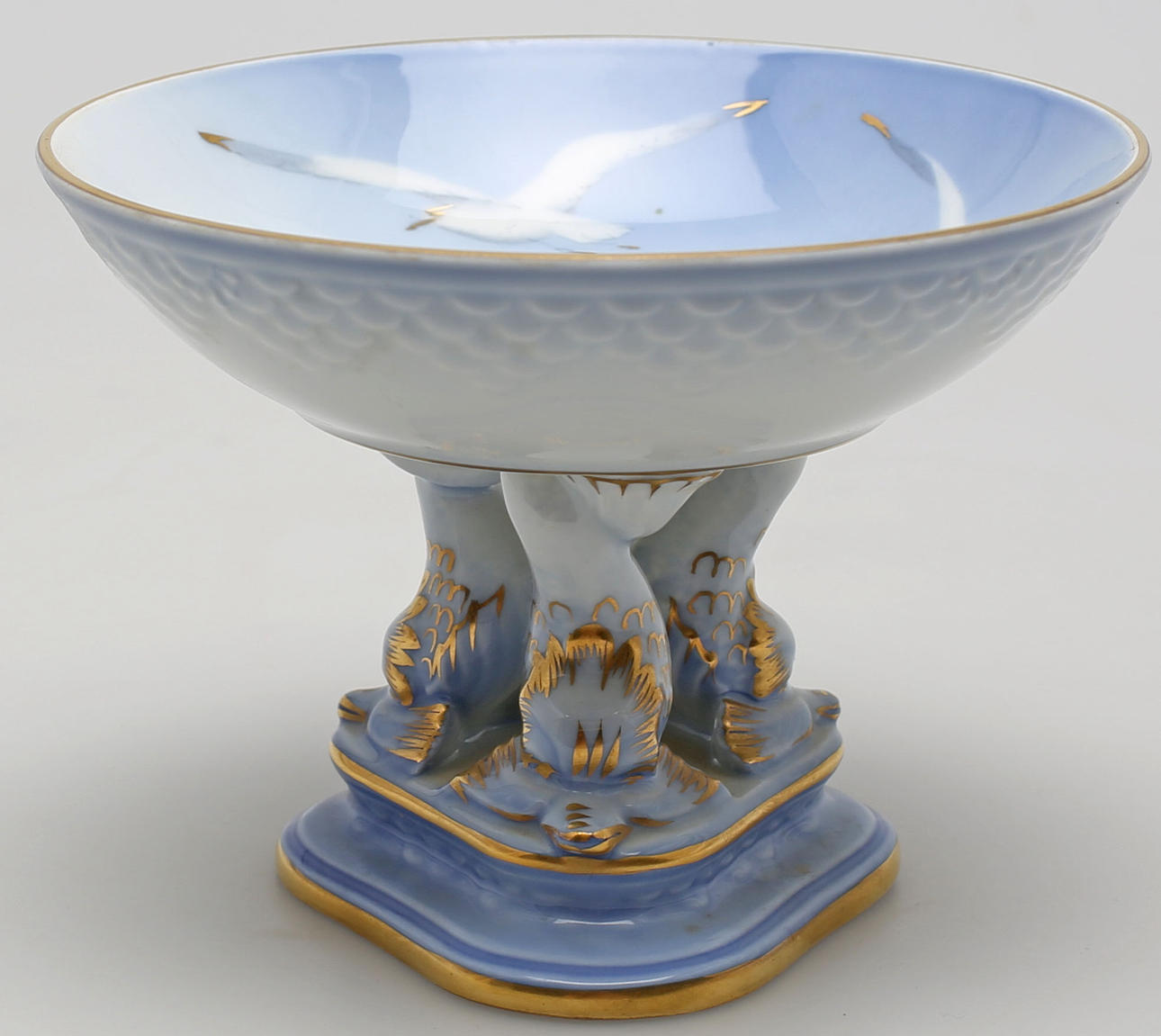 UPPSATSSKÅL PÅ FOT, porslin, Blå Måsen, Bing & Gröndahl, Danmark.