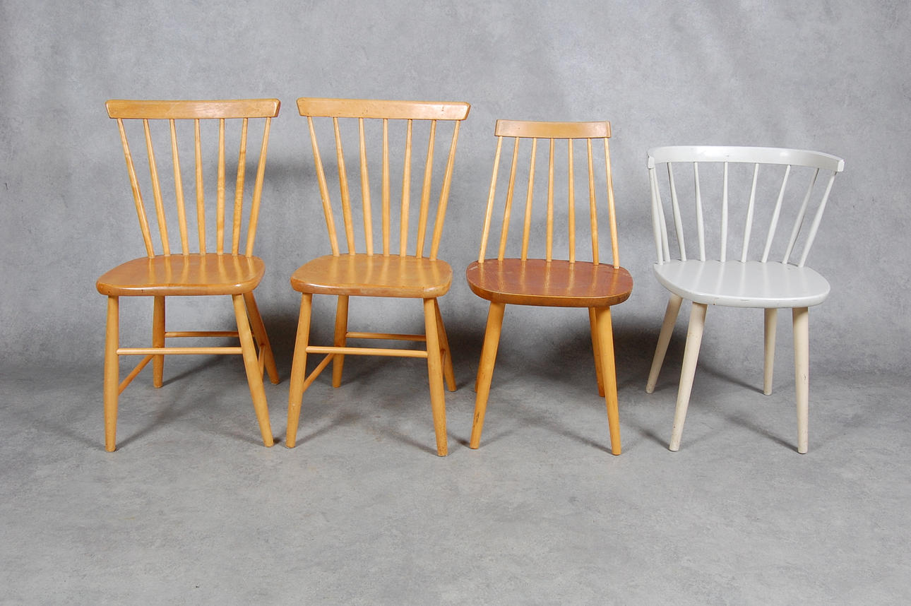 PINNSTOLAR, 4 st, 2+1+1, 1950-60-tal.