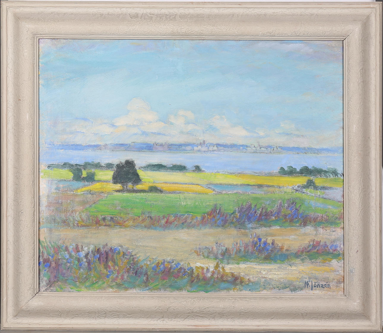 HADAR JÖNZÉN. "Kalmar Sund". Olja på duk, signerad.