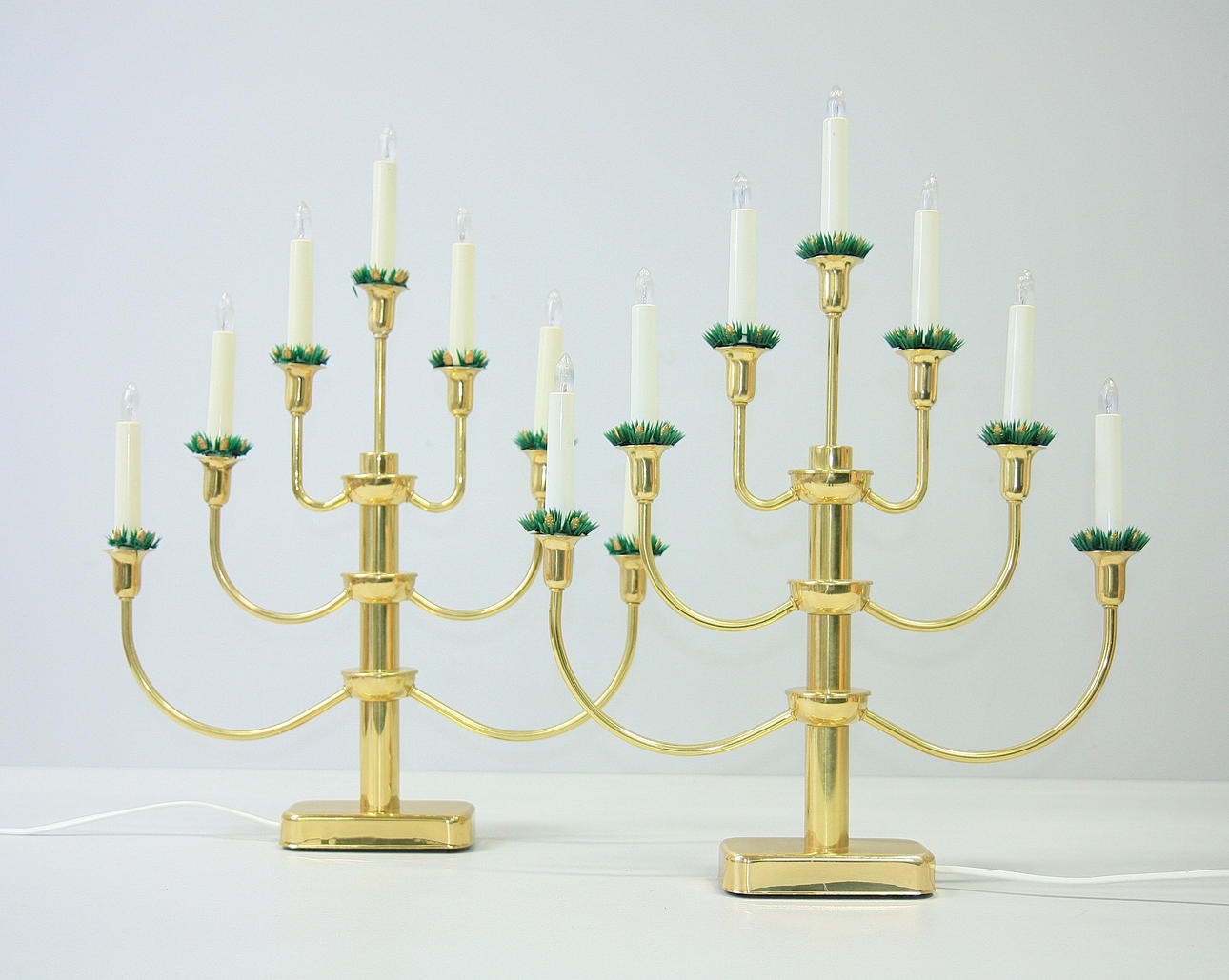 ADVENT CANDLES, a pair, Markslöjd, 1900s.