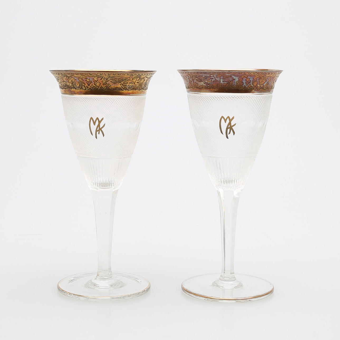 BRÖLLOPSGLAS, ETT PAR, MOSER KARLSBAD.