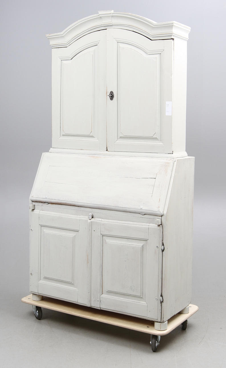 SKRIVBYRÅ med överskåp, 1800 tal.