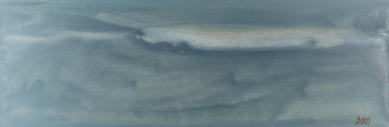 BERTIL ROOS. Composition, oil on canvas, signed.