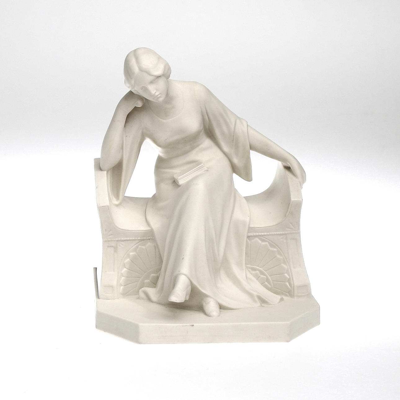 SKULPTUR Parian, "Drömmeri", Gustafsberg 1919.
