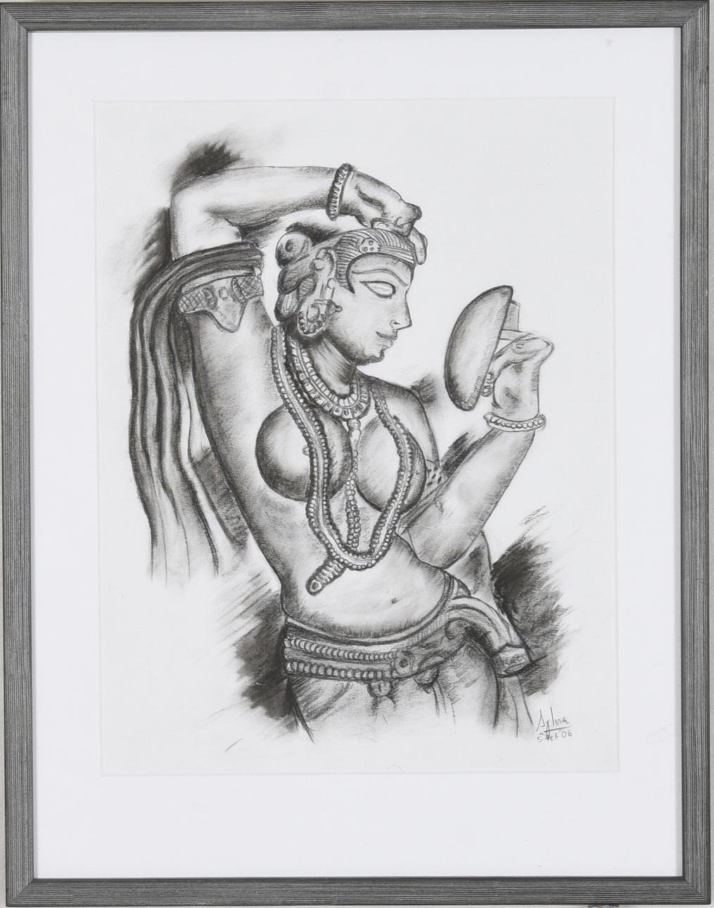 OIDENTIFIERAD KONSTNÄR. Blyertsteckning.