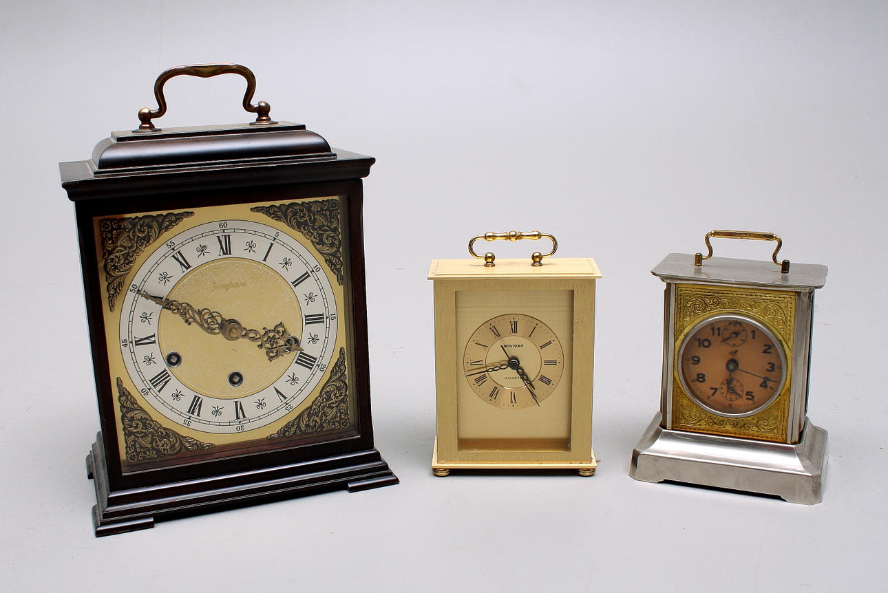 BIBLIOTEKSUR, Junghans 1900-tal + RESEUR, 2 s, Staiger och troligen Kienzie ca 1900.