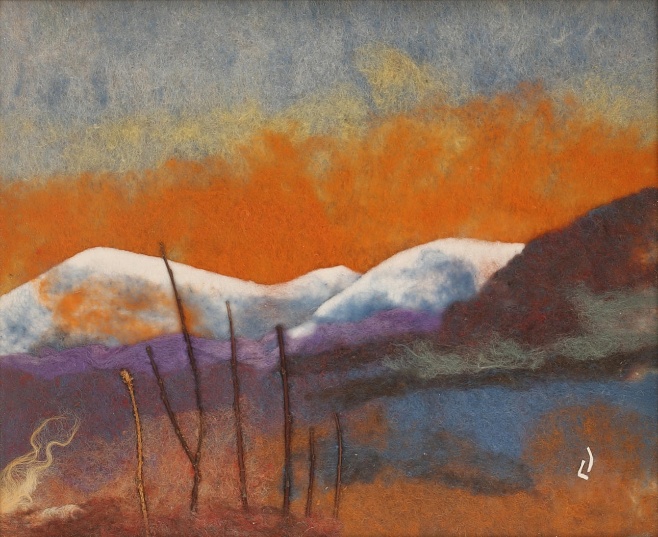 LISA JOHANSSON. Ulltavla, monogramsignerad.