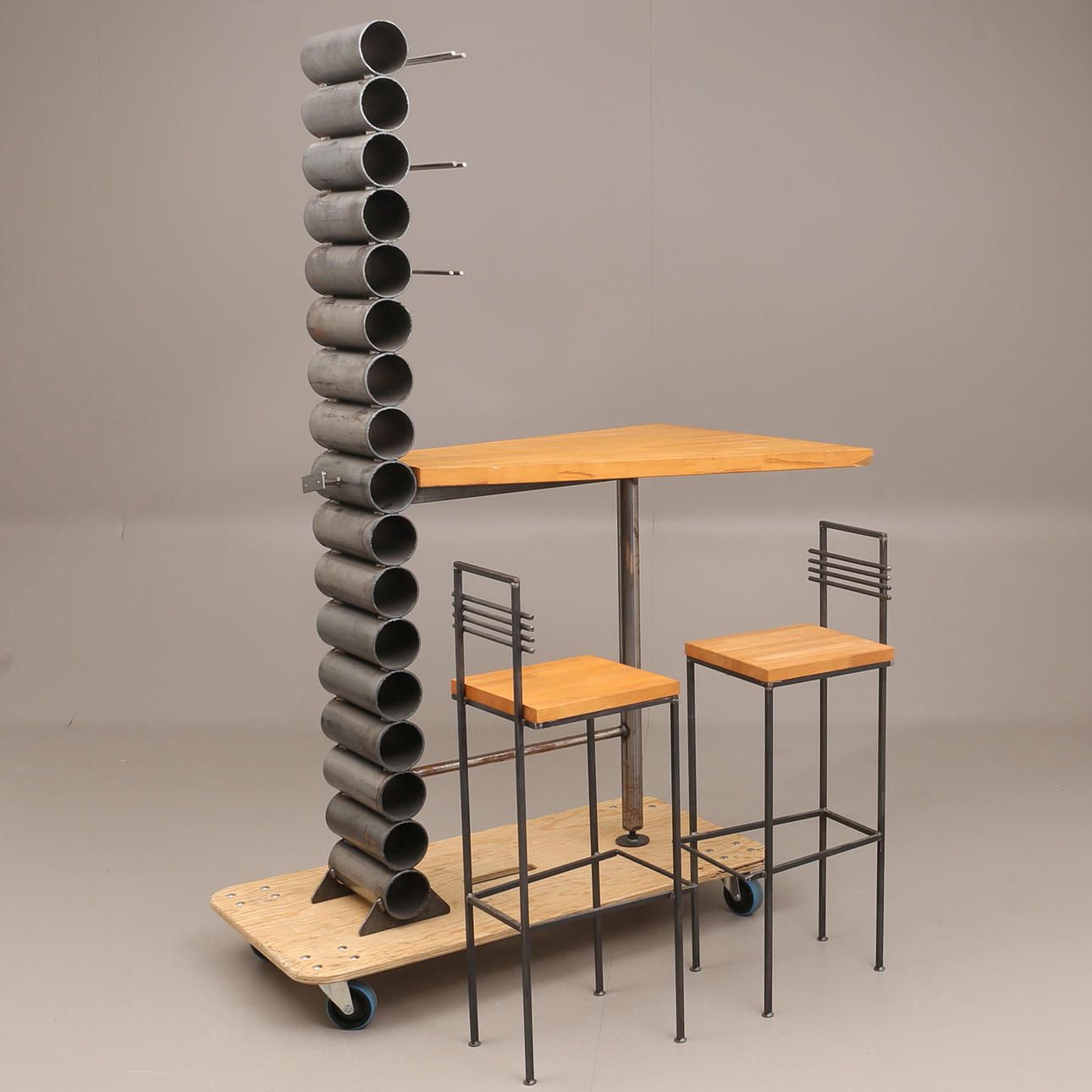 TABLE. CHAIRS, 2 pieces. Olsson and Dåm.