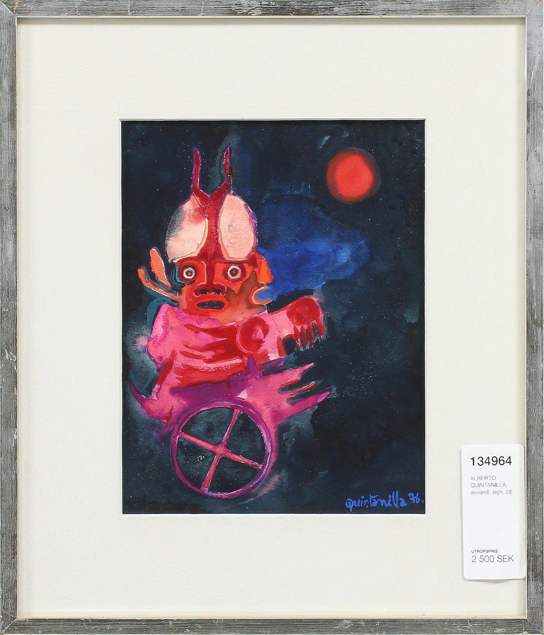 ALBERTO QUINTANILLA, akvarell, sign.