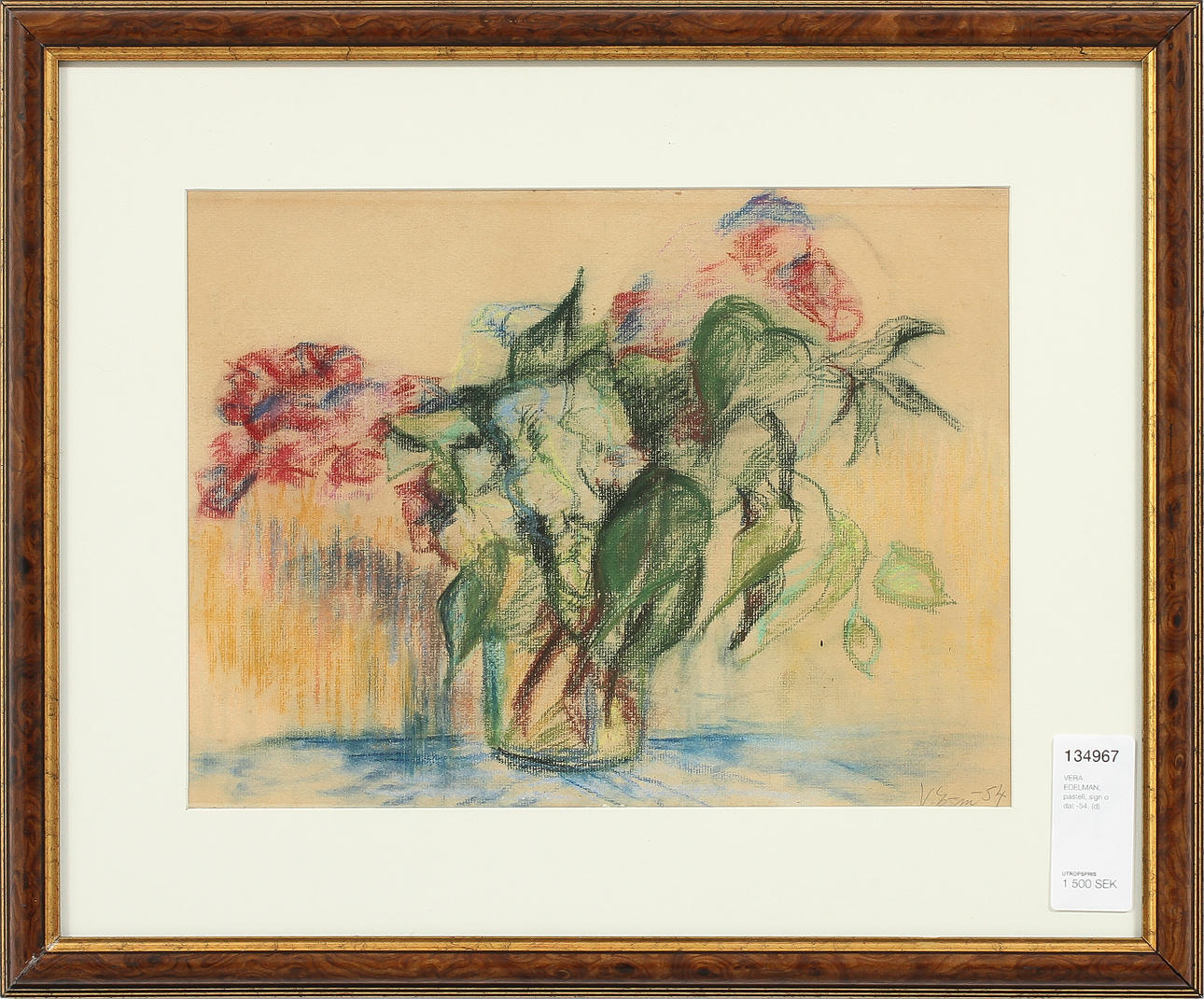 VERA EDELMAN, pastell, sign o dat -54.