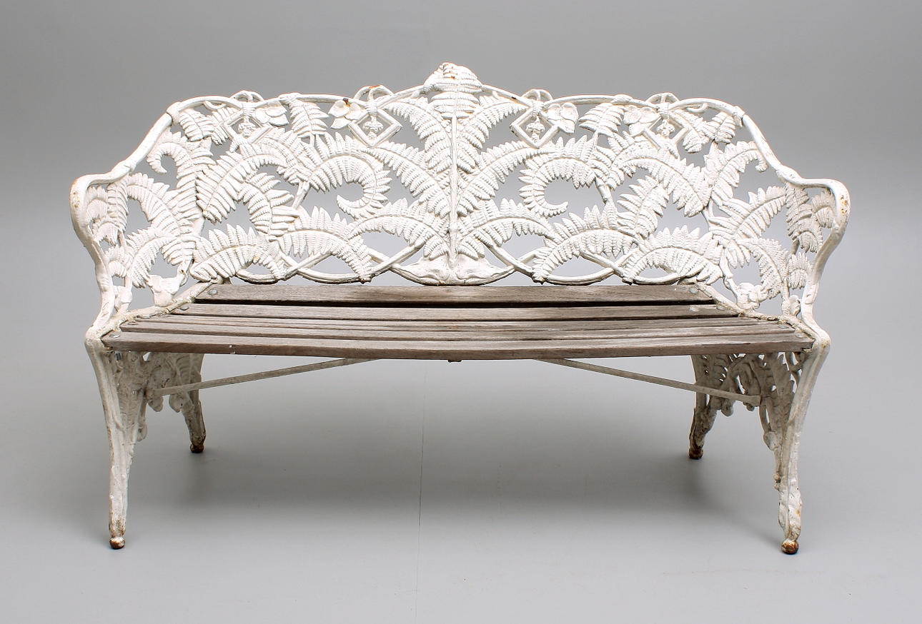 TRÄDGÅRDSSOFFA, gjutjärn/trä, troligen Bolinder, 1900-tal.