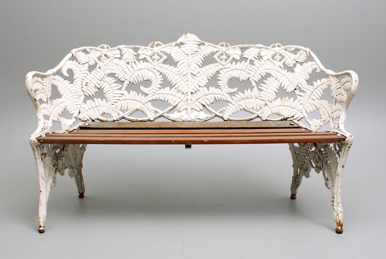 TRÄDGÅRDSSOFFA, gjutjärn/trä, troligen Bolinder, 1900-tal.