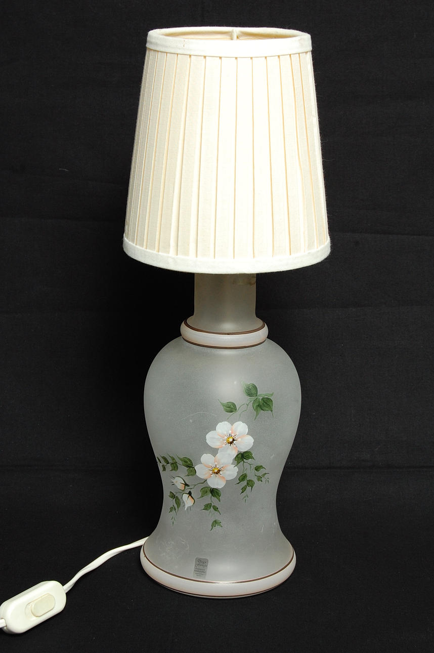 BORDSLAMPA, glas, Hovmantorp.