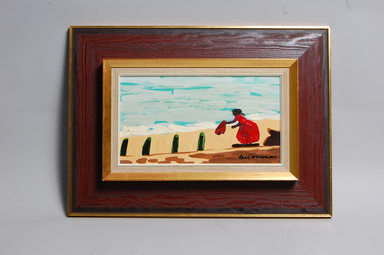 LARS NORRMAN. olja på pannå, signerad.