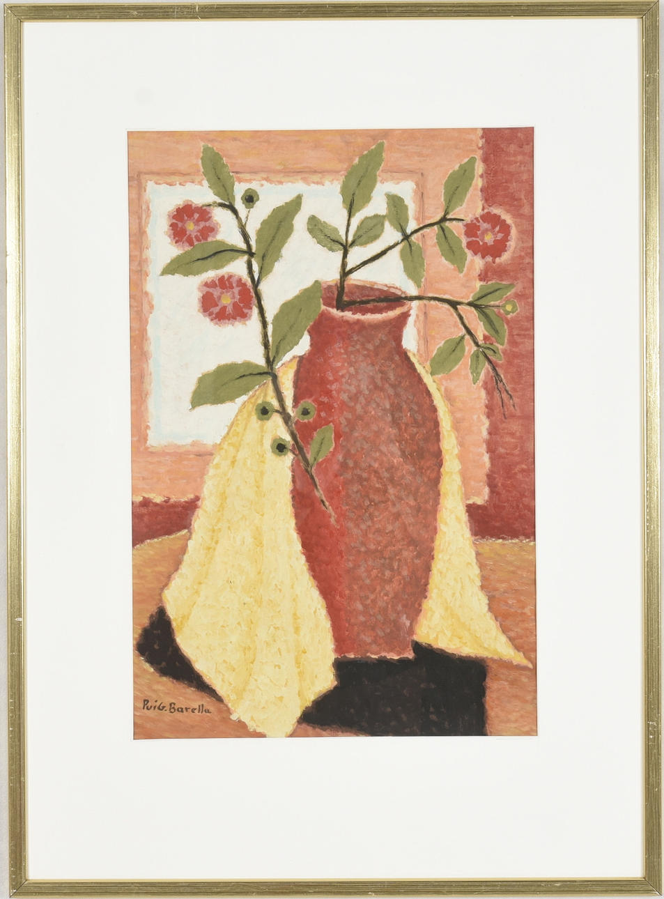 PUIG BARELLA. Gouache.