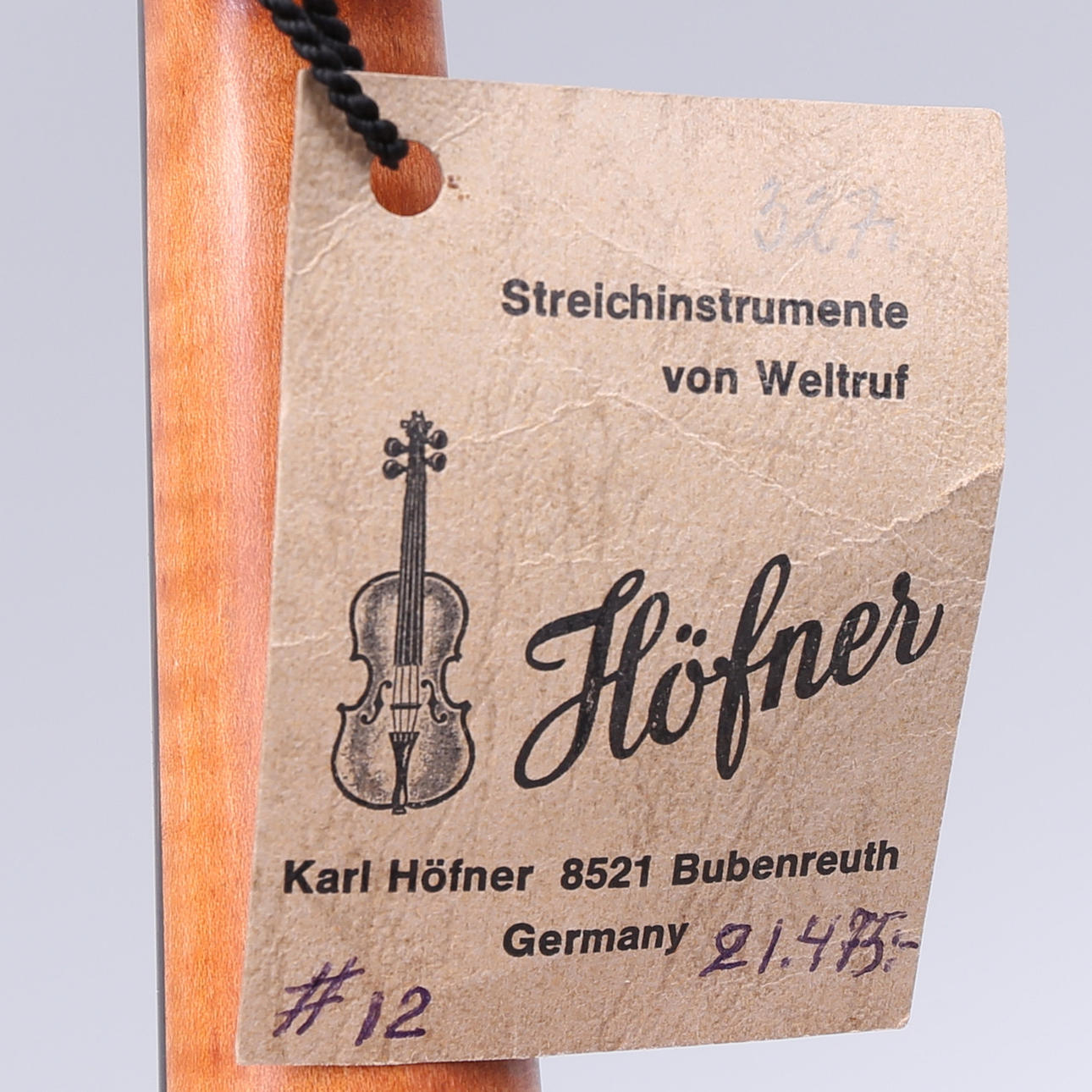VIOLIN in case, Karl Höfner Master Violin, Bubenreuth, 1979