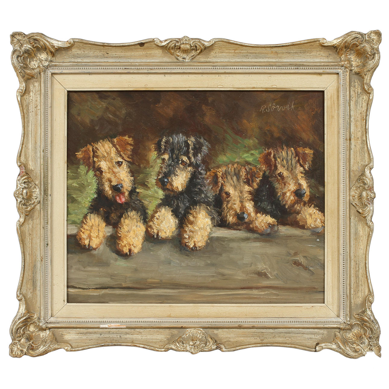 RICHARDIS SÖRVIK. Olja på pannå. Signerad.