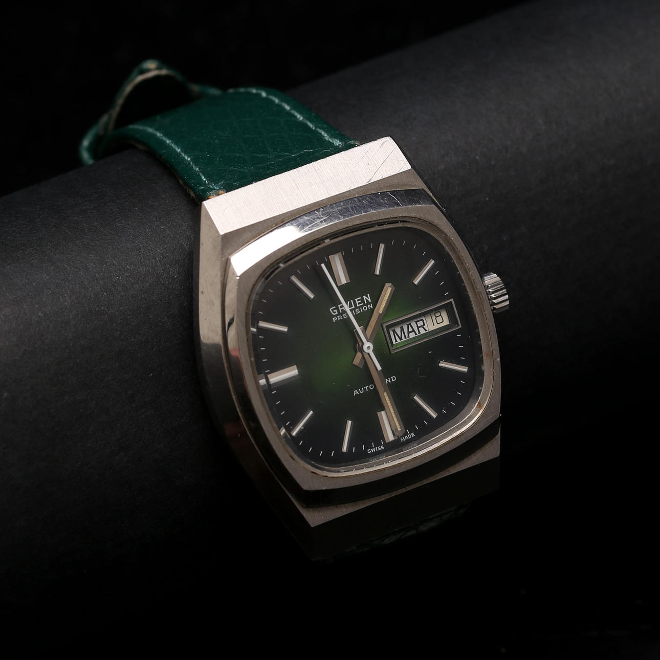 GRUEN PRECISION, men's wristwatch, automatic, retro.