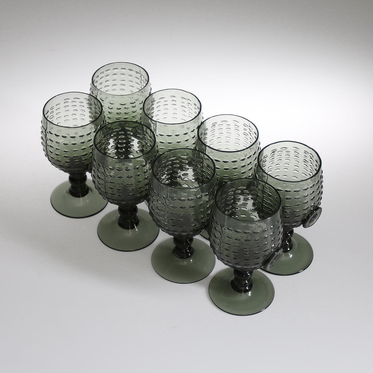 GLAS, 8 st, kopia efter Hertig Carls glas, Reijmyre.