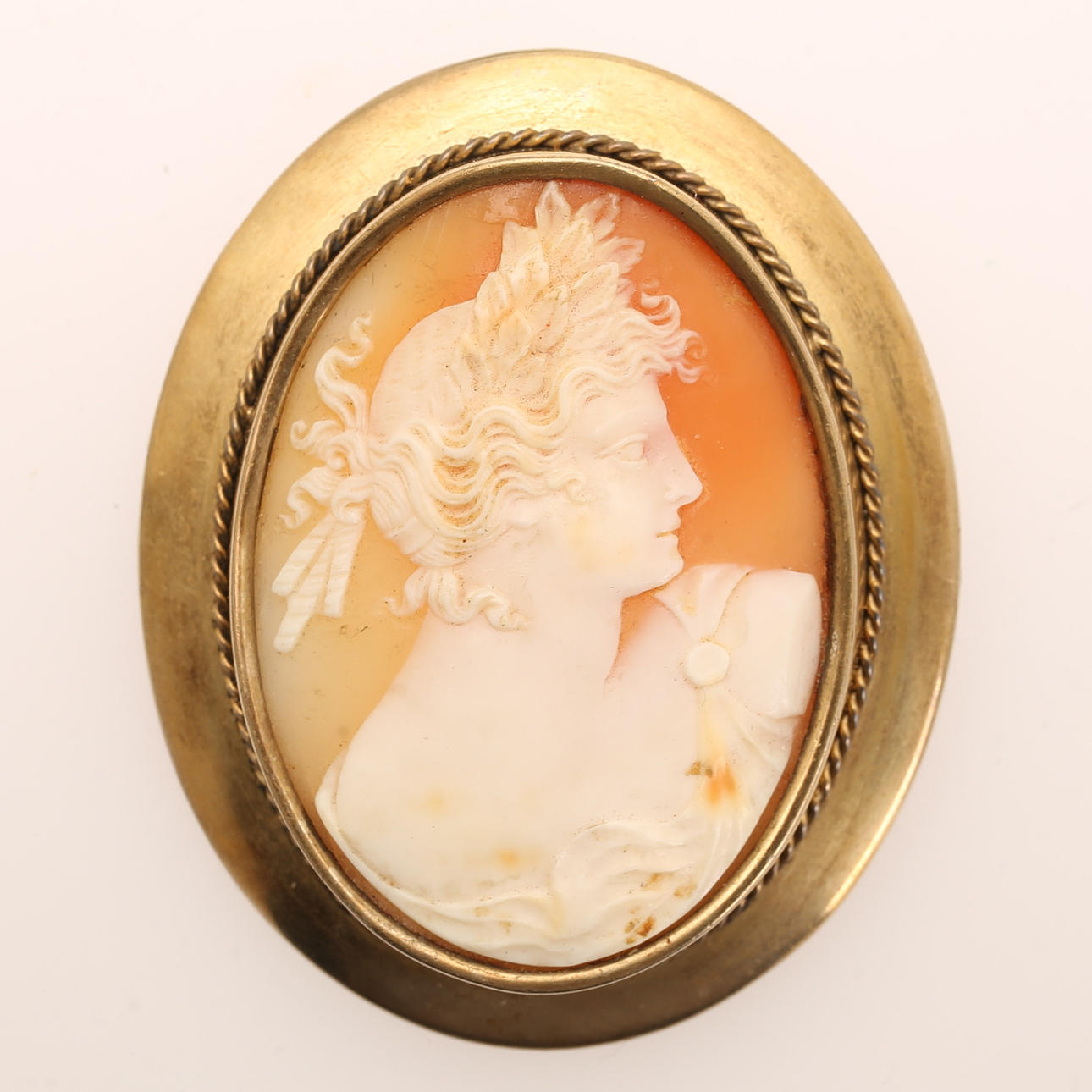 BROSCH, Kamé, metall, 1920-tal.