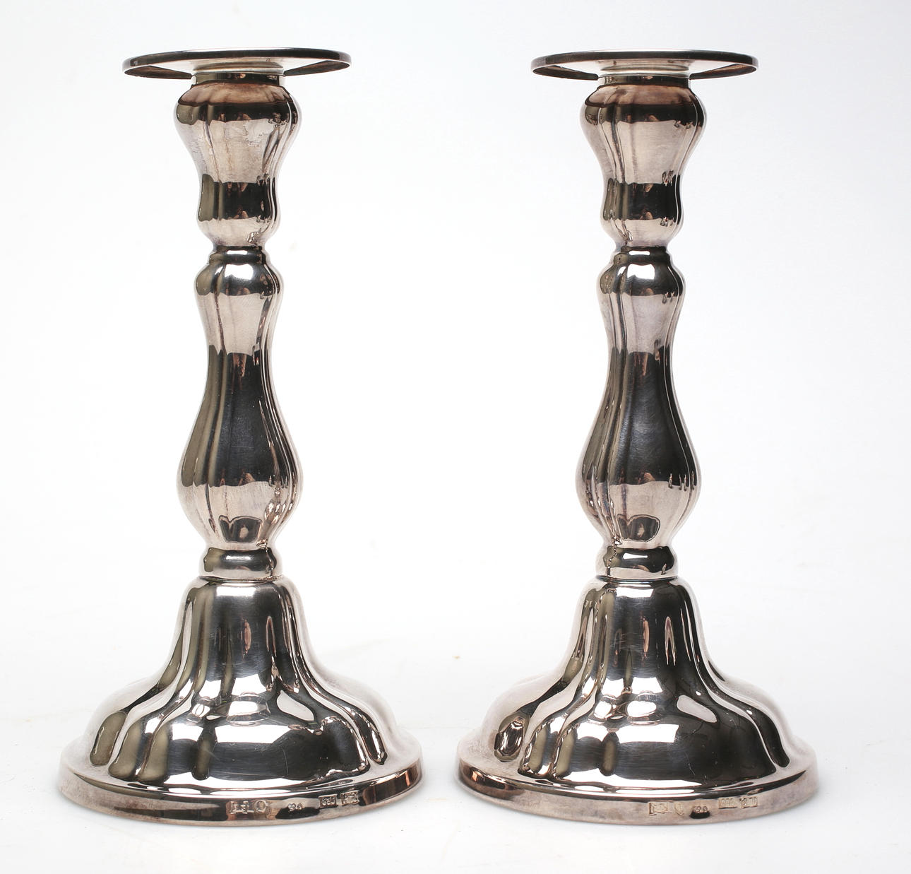 LJUSSTAKAR 1 par silver.