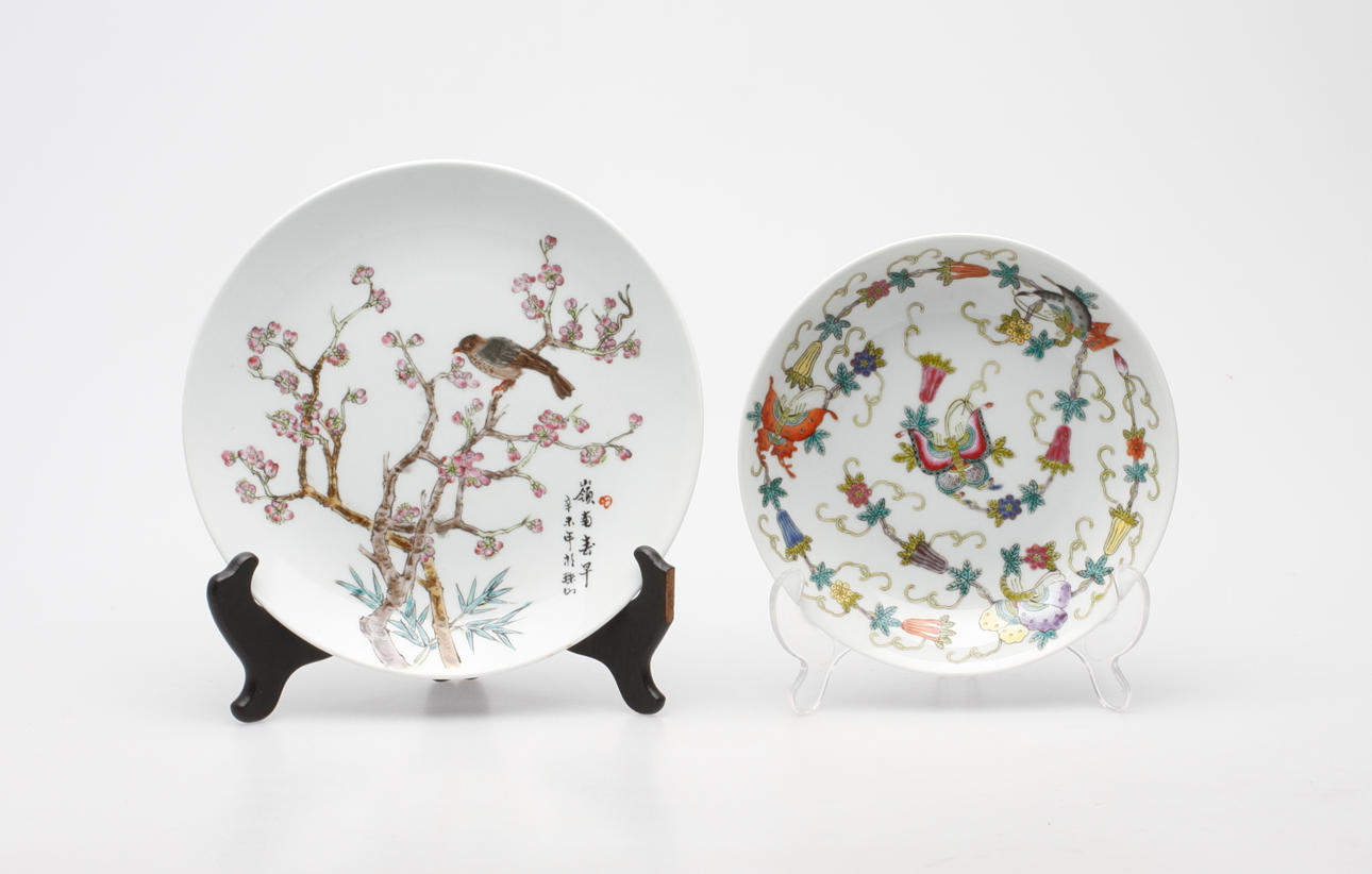 FAT, 2 st, porslin, ostindiska.